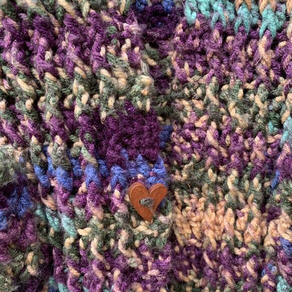 Vintage handmade oversize knit cardigan sweater cozy - Picture 5 of 7